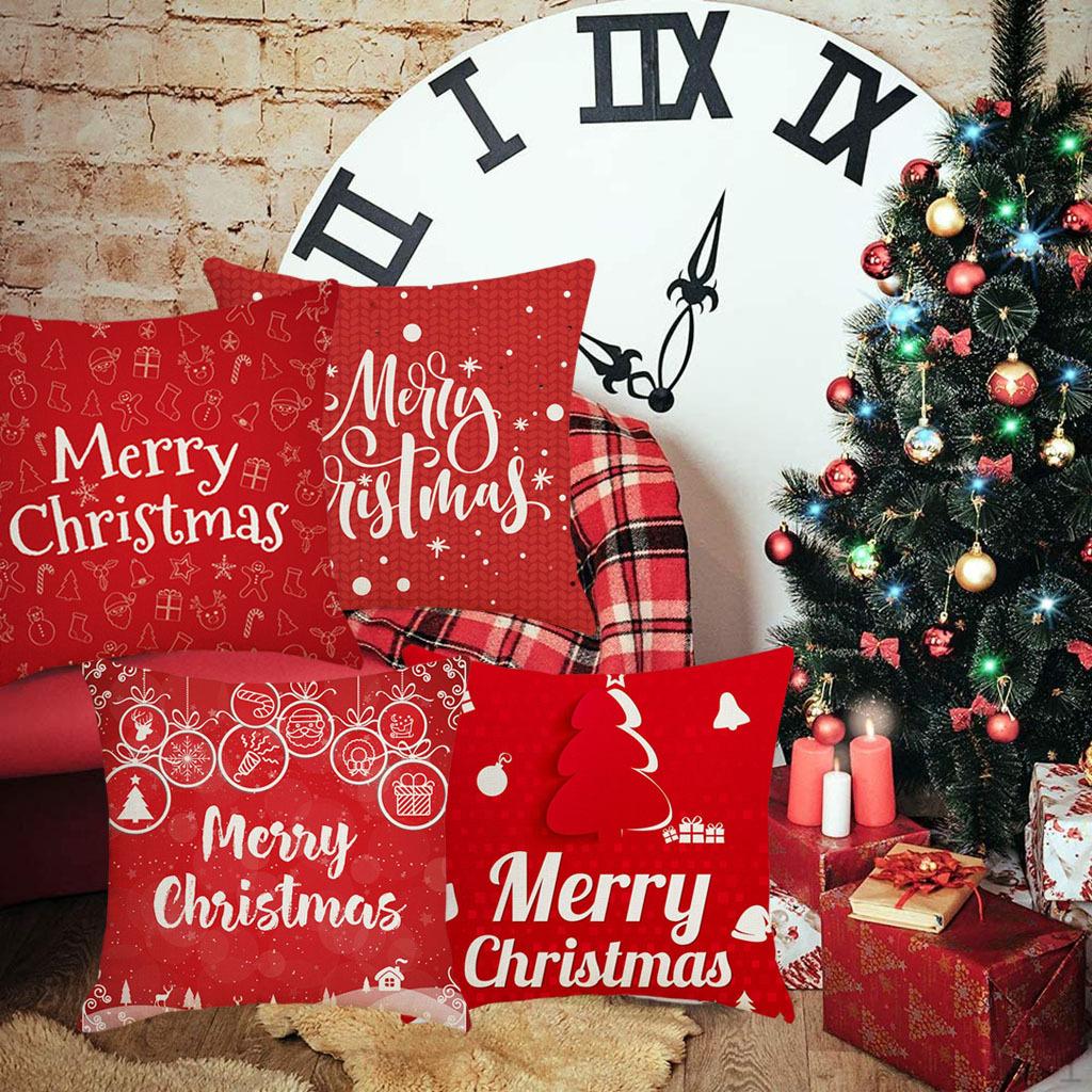 4 Decorative Pillowcase Square Linen Covers Year Decoration YX1014-17 1090₽