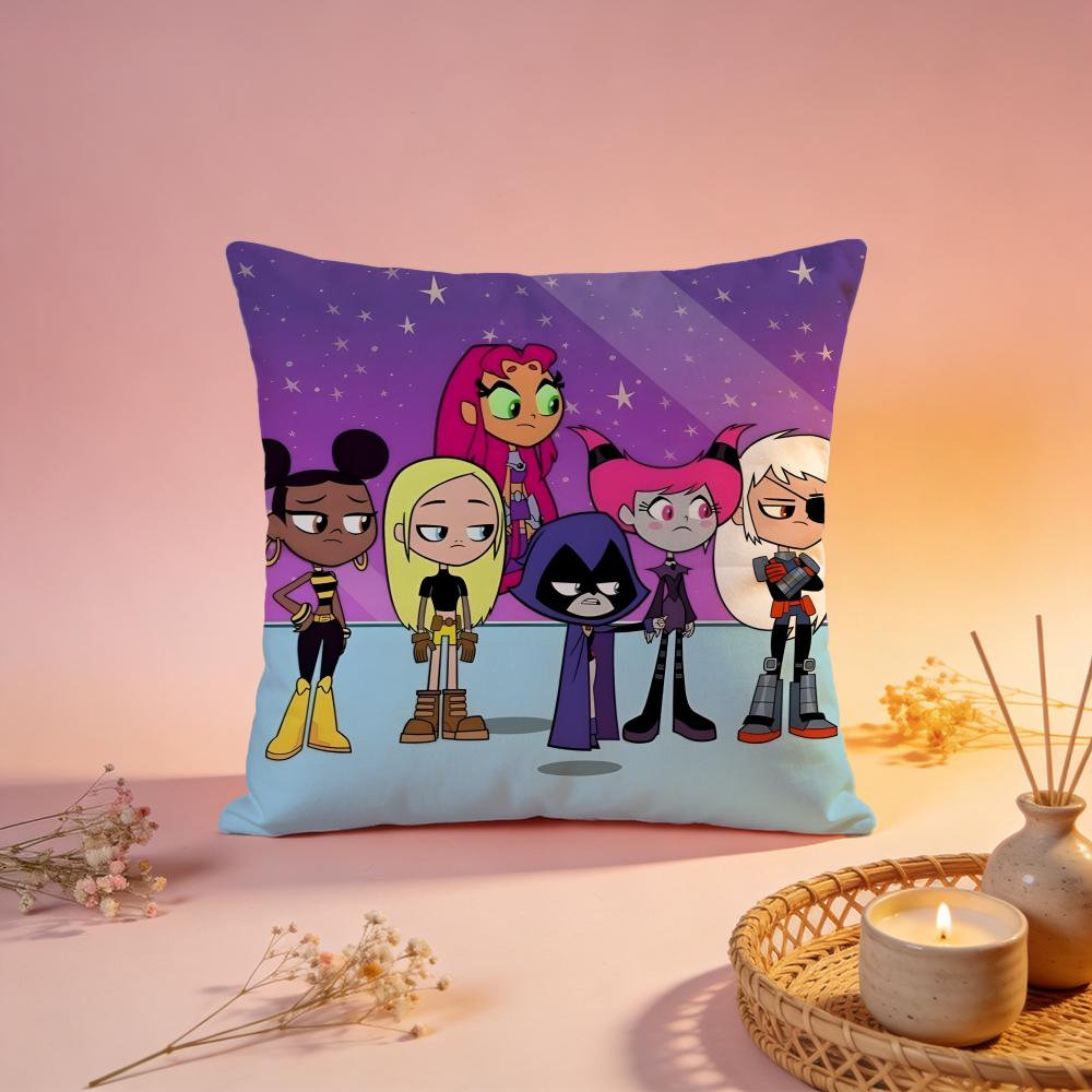 Trendy TTeen Titans Good Cushion Cover Comfortable Durable Pillow Cover MultiScene for Home Office Car Sofa