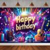 Rock Music Themed Birthday Party Decoration Shooting Background, Music Guitar Dance Notes Band Stage Banner Photography Backdrop