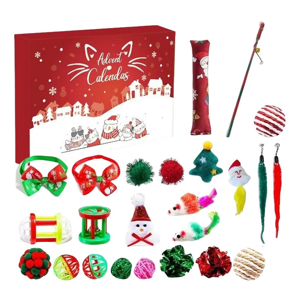 Christmas Advent Cat Toy 24 Days Interactive Kitten Exercise Toys For Men Women Boys Youth Teens Wife Husband Son Daughter