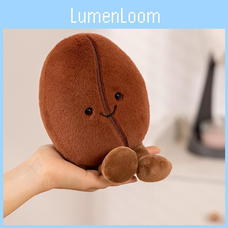 Bean Male Coffee Plush Toy Cute Cartoon Girl Bedroom Decoration Dolls Gifts
