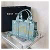 2023 Shiny Patent Leather Lettering Tote Bag for Women - Single Shoulder and Crossbody
