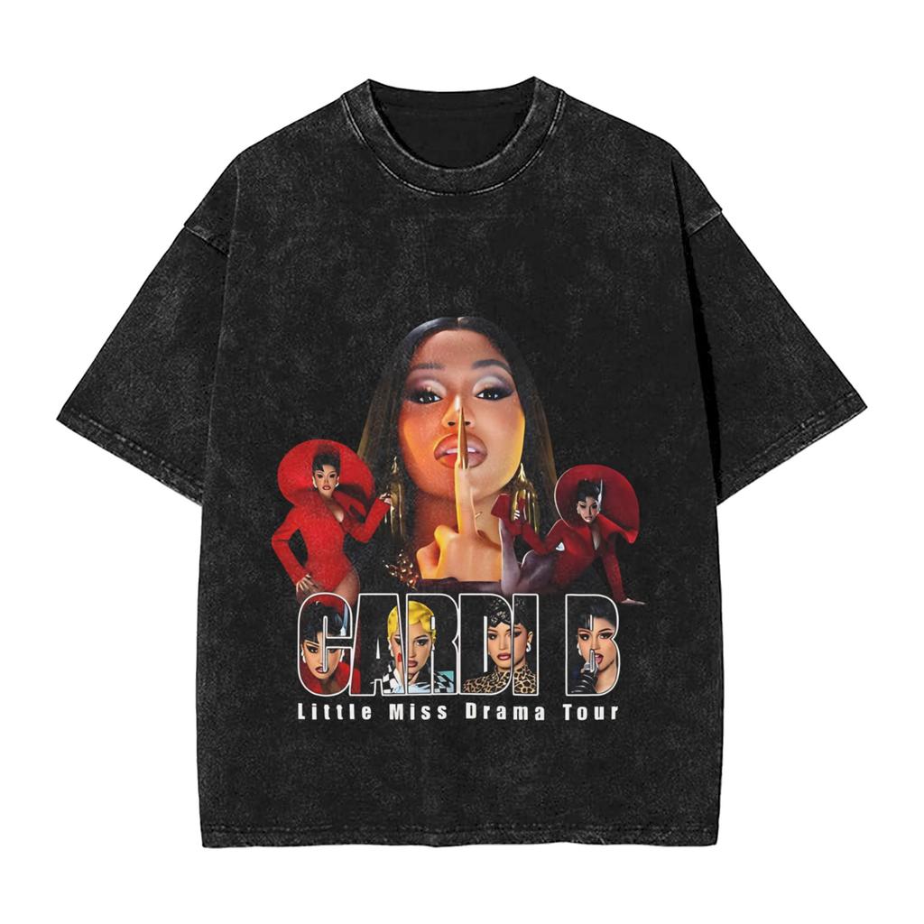 Cardi B Vintage Tshirt Summer Y2k Basic Tshirts Casual Popular Tshirt For Man Short Sleeve Print Tops