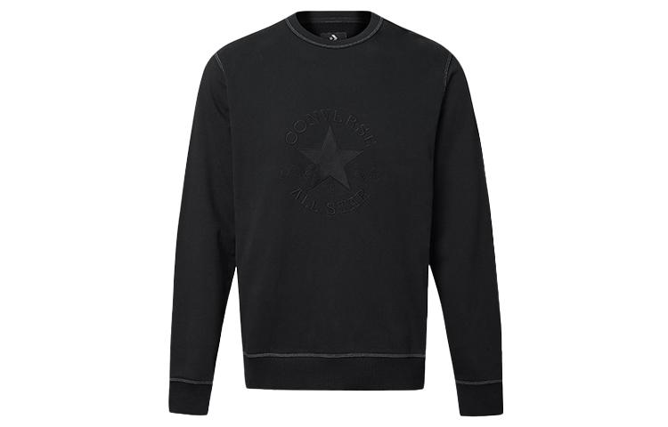 Converse Sweatshirts Men s Black Crew Neck Moderate Regular 10020819-A01 XXL