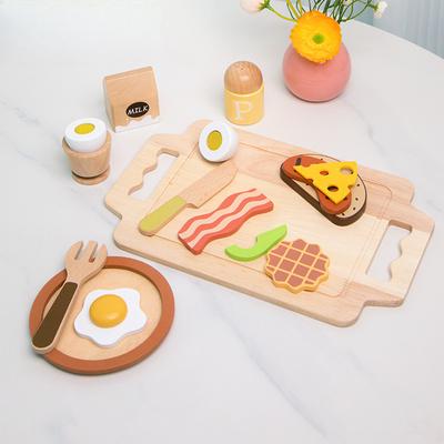 Early Education Children Play House Kitchen Simulation Set Kitchen Utensils Natural Breakfast Group Parent-Child Interactive Toys