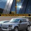 6 Stück Glänzend Schwarze Säulenpfosten Fenster Türleisten Verkleidung Abdeckung Außen Zubehör Für Land Rover Defender (L663)2020-2023