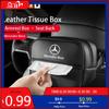 GLC GLB Car Tissue Box Auto Armrest Box Paper Storage Bag For Mercedes Benz AMG W203 W206 W220 W205 W211 W212 W201 W210 W108 W1