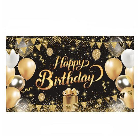 Happy Birthday Banner Hintergrund, Party Foto Hintergrundtuch für Feier, Girlande Flaggen Dekoration für Kinder Frauen, Happy Birthday Zubehör