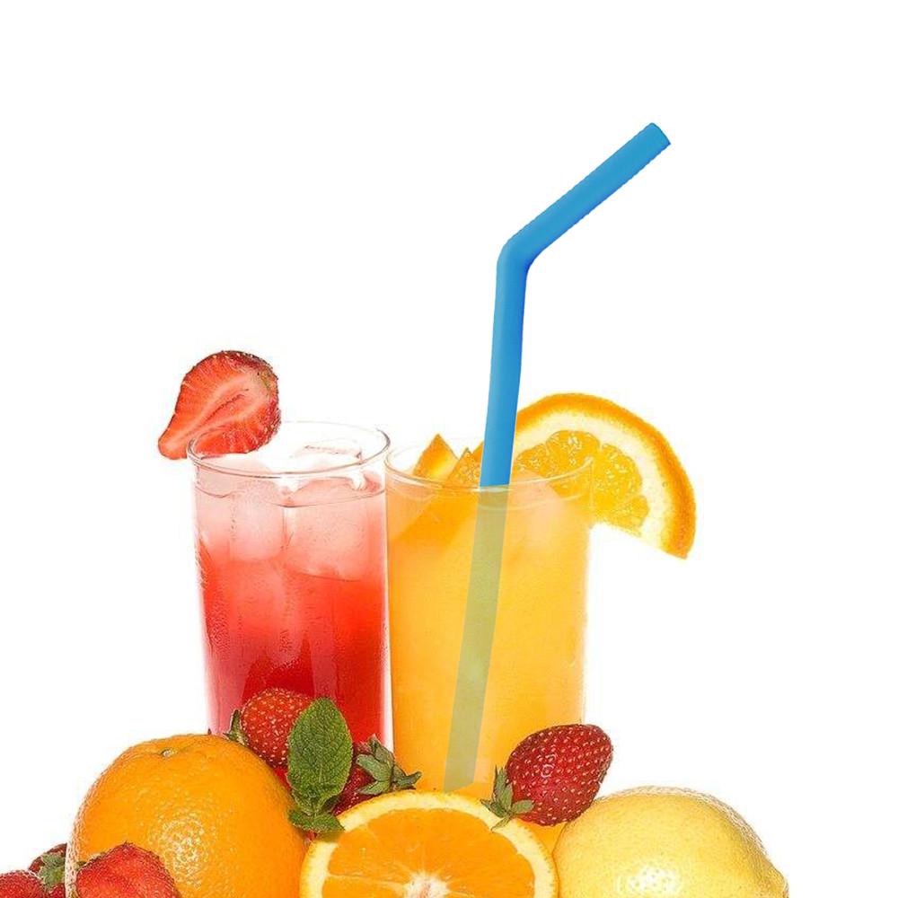 1PC opakovaně použitelná silikonová ohebná brčka do smoothies
