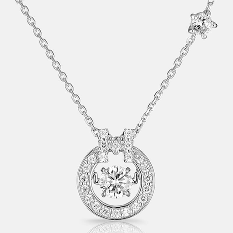 METROCITY JEWELRY Brillio Silver White Necklace A213SN1603WPA