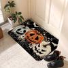 Halloween Pumpkin Decoration Carpet Black Pumpkins Spider Web Design Floor Mat Scary Spooky Decorative Front Door Mat Rugs