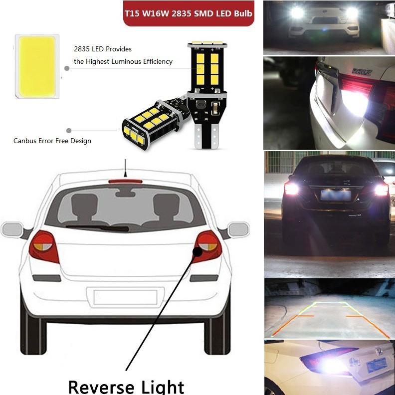 2PCS T15 W16W 921 912 LED Bulbs High Power Super Bright 1200LM Replace For Car Reversing Light White
