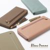 Slim Long Wallet for Genuine Stylish Cowhide Leather Greige [Blanc Pomme] Anti-Skimming Women, Leather, Wallet, L-shaped Zipper, bp-1059