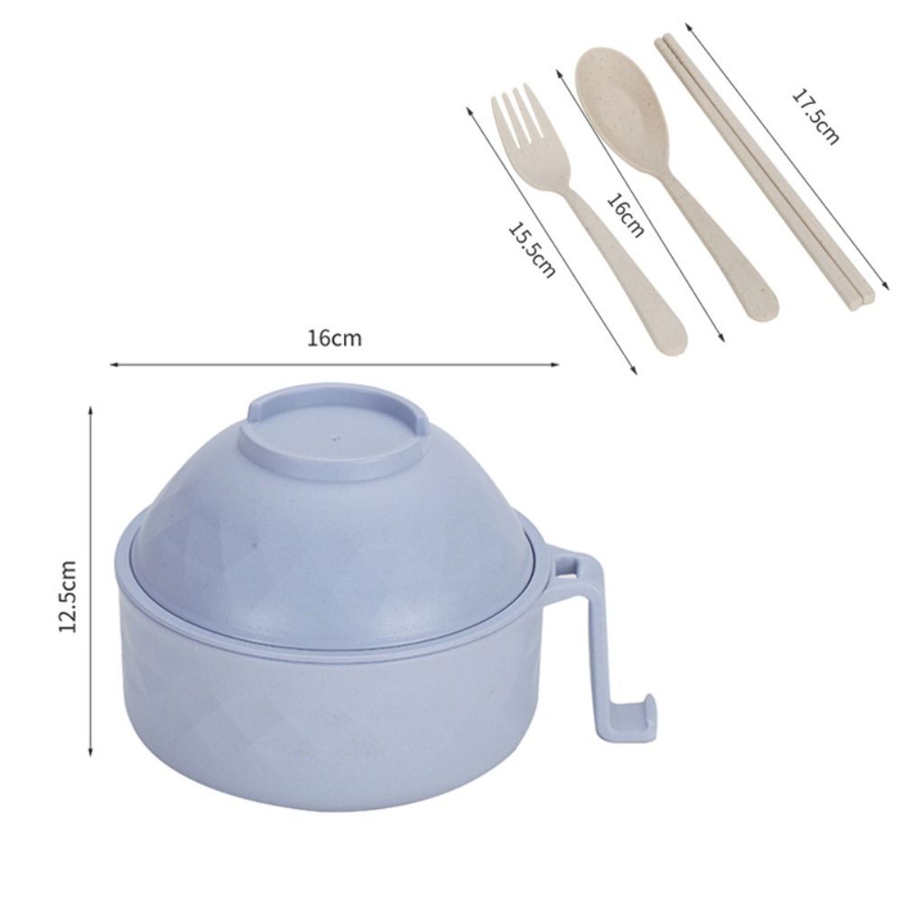 

Wheat Fiber Instant Noodle Bowl with Chopsticks Eating Dinnerware Set Rapid Ramen Cooker Bowl Boys синій