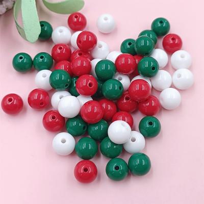 Apaļi aksesuāri Ziemassvētku stila Materiāls 8-16mm Juvelierizstrādājumu izgatavošana Akrila brīvas krelles Roku darbs DIY Kaklarota Rokassprādze 60Gb/50Gb/30Gb