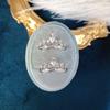 Luxury Crown Ring for Women 1 Carat Simulated Diamond Wedding Band Princess Bridal Jewelry