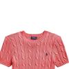 Polo Ralph Lauren Ensfarget ribbestrikket genser med rund hals og korte ermer Dame topper Rosa 211910987-014