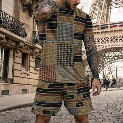 Men Cloth Men's Short Sleeve T-Shirts Shorts Set 3D Printed Men Short Outfits Sport Tracksuit 2 Piece Set for Men Summer Setup
