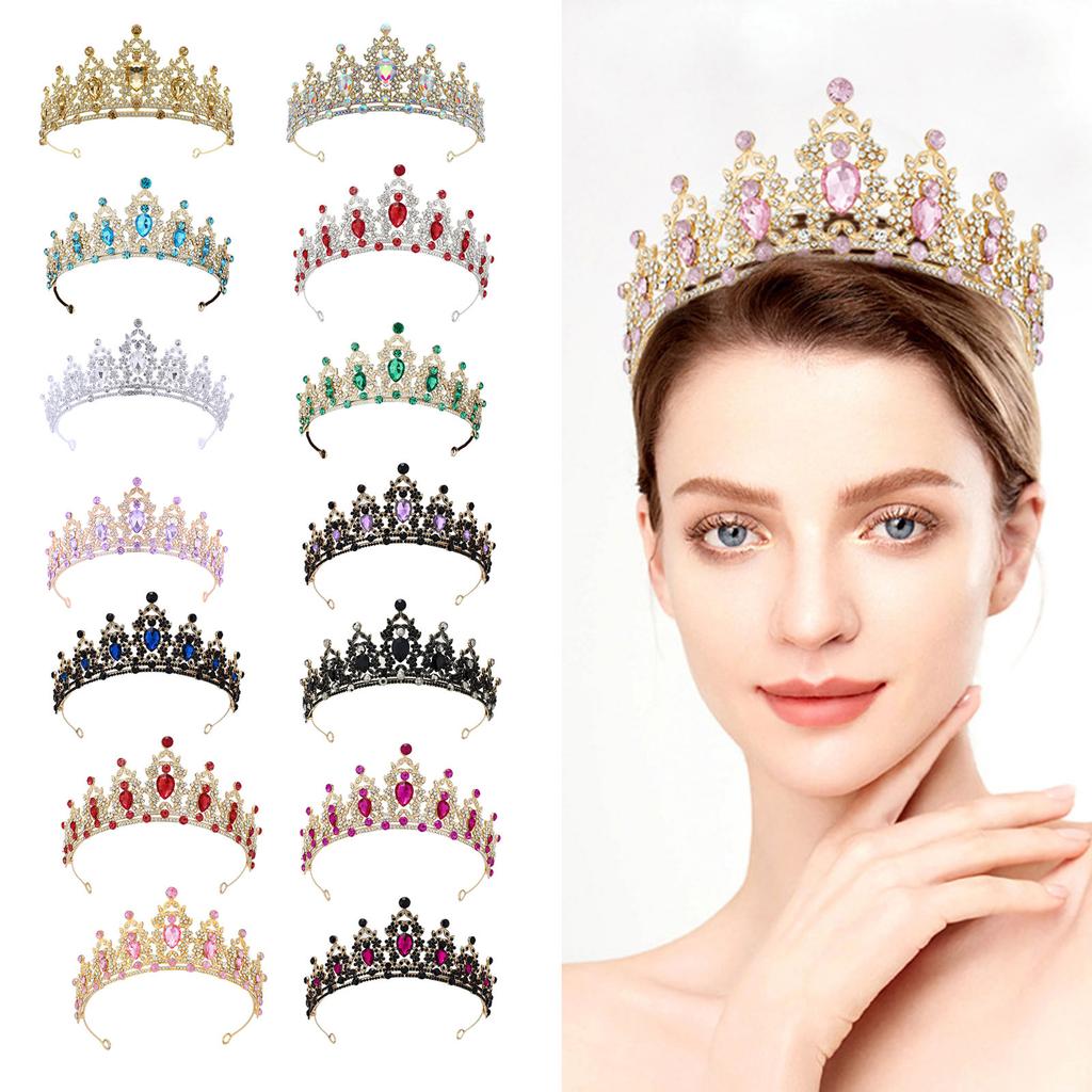 Colorful Headband with Crystal Hair Accessories Fashionable Hairband Headpieces Hair Ornament Wedding Jewelry for Women