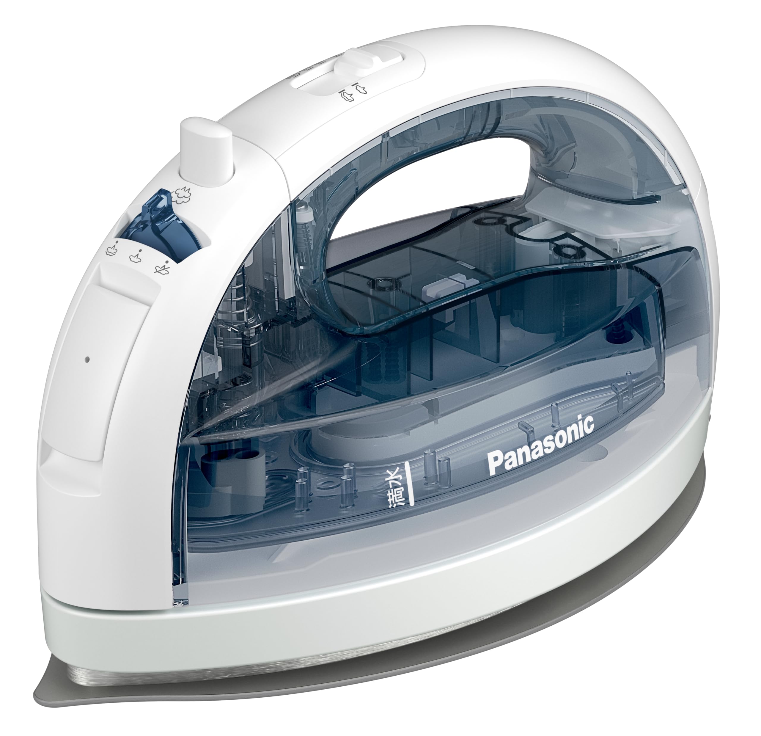 

Latest Model Panasonic Cordless Steam Iron Clear Gray W Head Silver Titanium Coat [2025 Cordless] NI-WL409-H