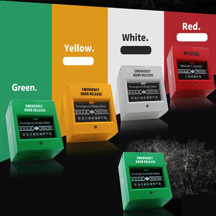 Factory Price Fire Alarm Hospital Emergency Panic Break Glass Door Release Exit Button Switch Green Manual Call Point
