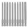 10pcs Magnetic Magnetic Screwdriver Bits 100mm Long Hex Shank Screwdriver Bits  For Electric Drills