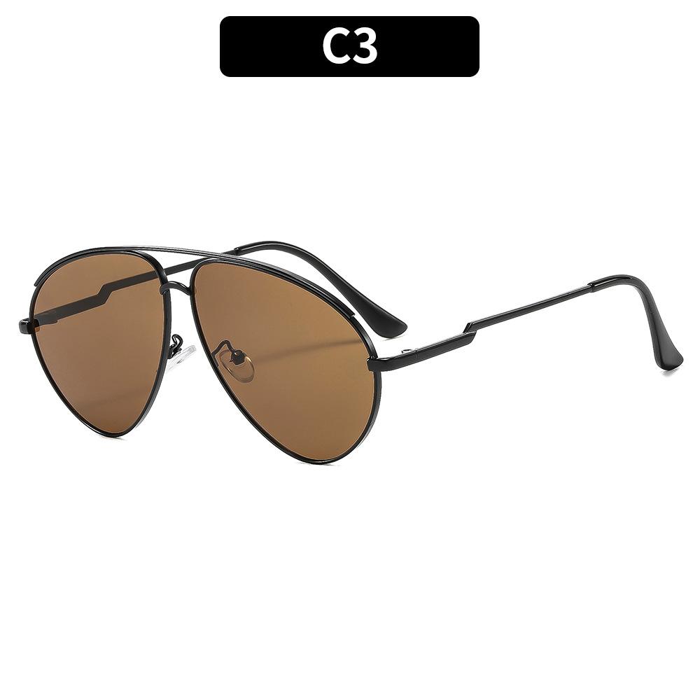 New fashionable old money style sunglasses men's and women's double beam trend handsome toad glasses personalized street shooting cool glasses