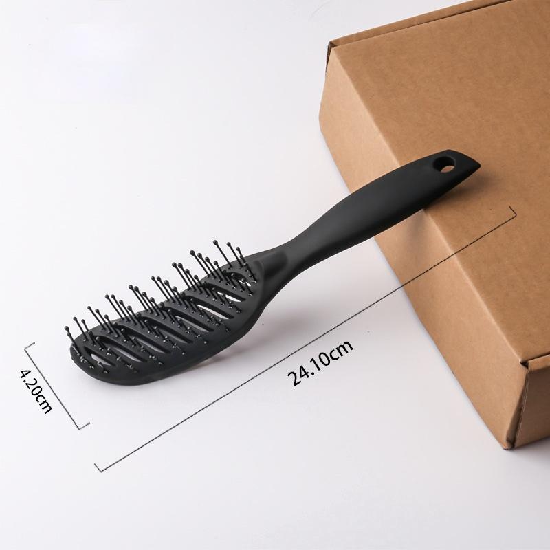 Hair Comb 9-Row Detangling Hair Brush Styling Hairbrush Straight Curly Wet Hair Scalp Massage Brush Women Barber Accessories
