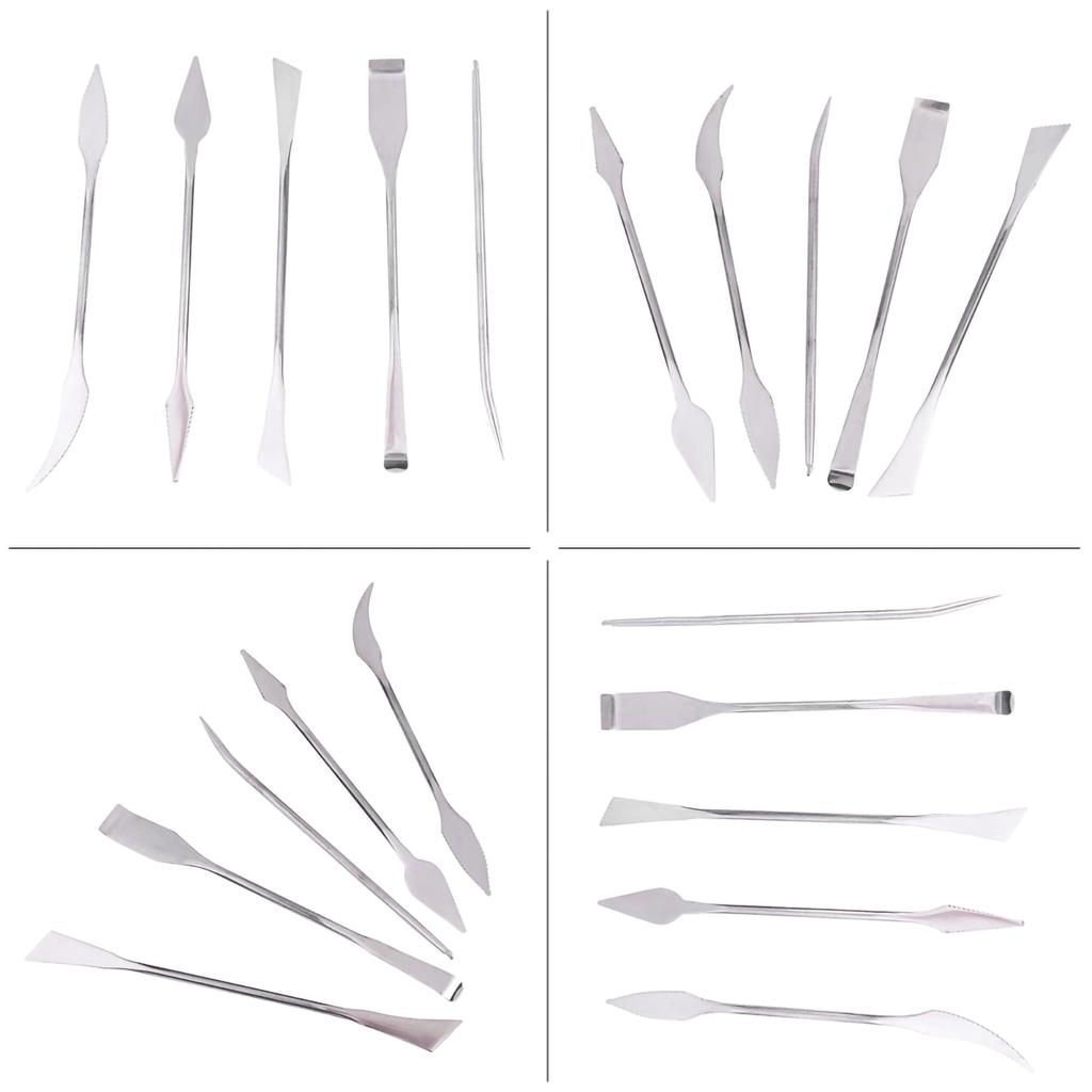 5Pcs Stainless Steel Wax Clay Pottery Carving Modeling Sculpture   Craft Art Tools Set