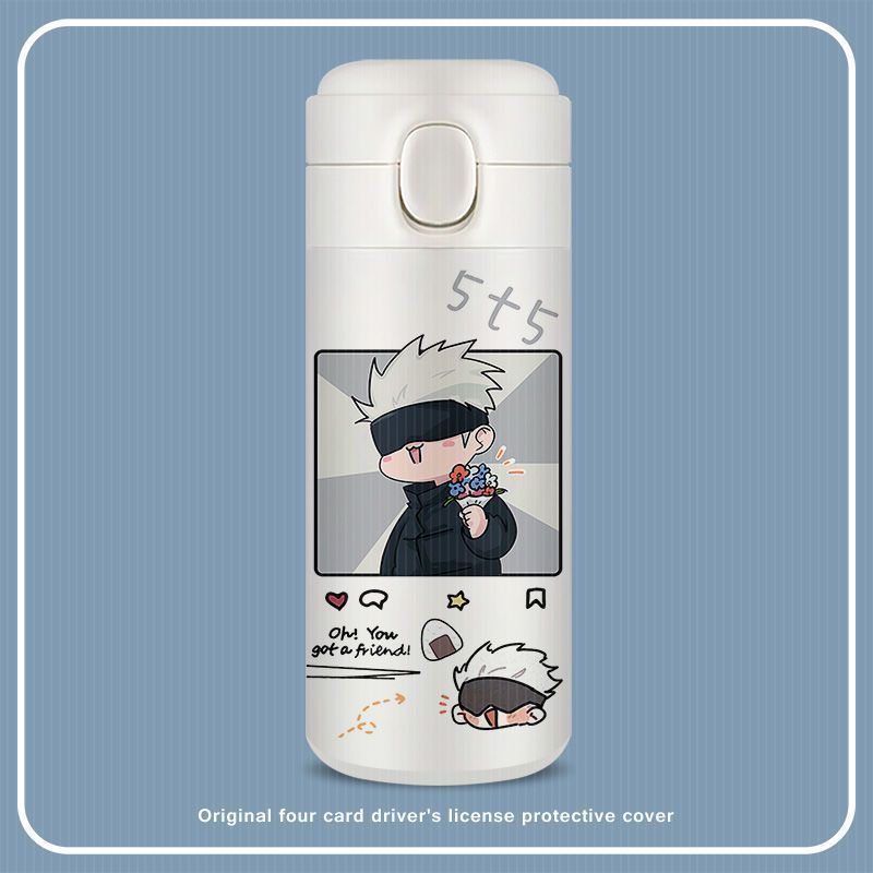 Gojo Satoru Cartoon Thermos Cup Large Capacity Compact Lightweight Carry High Appearance Level Cup Stainless Steel Kettle for Me