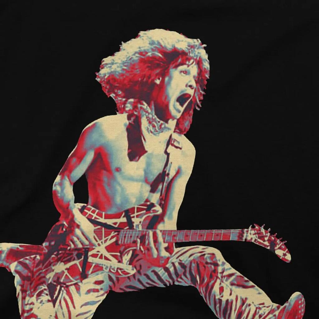 Beliebte Metal Rock Band T-Shirts für Unisex Baumwolle Mode für Unisex T-Shirts O-Ausschnitt Van Halen T-Shirt Kurzarm Kleidung Sommer