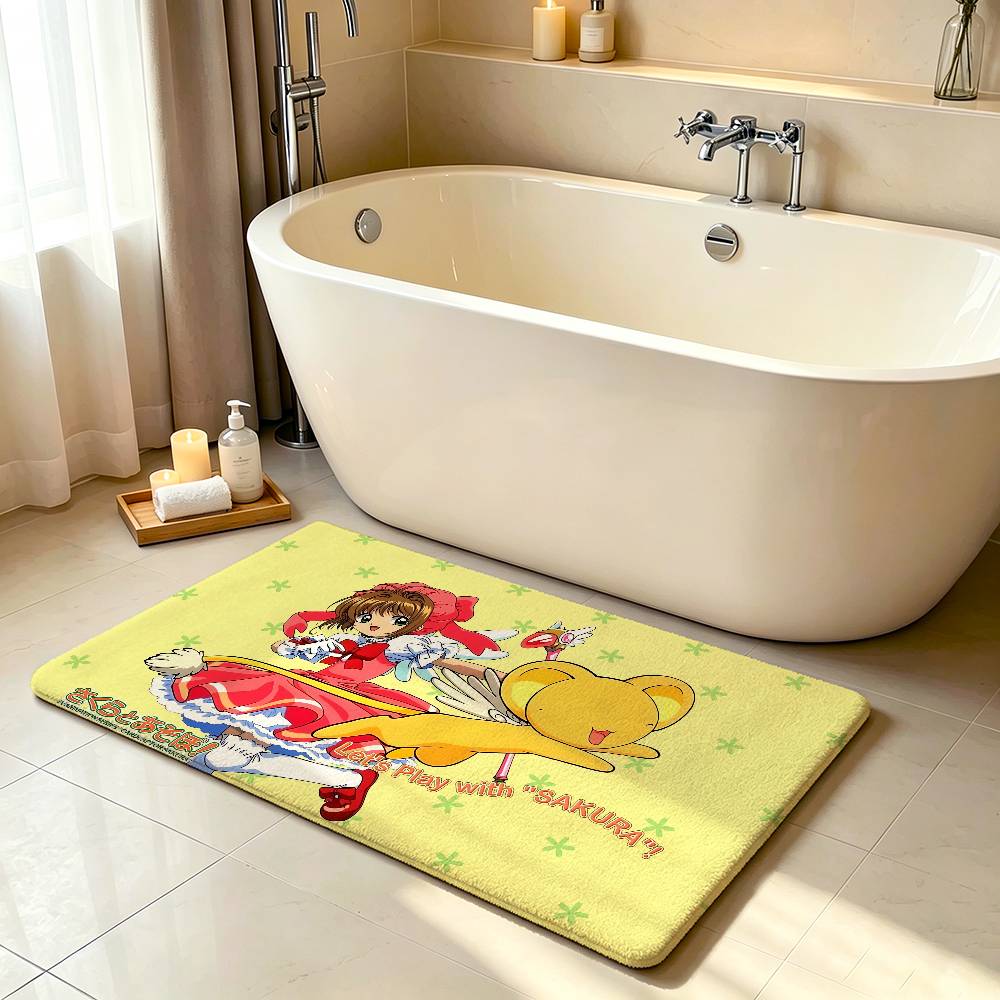 Anime-C-cardcaptor-Sakura-S Kawaii Carpet Bathroom Anti-slip Mat Door Mat Home Decoration Mat Entrance DoorMat Scratch-resistant