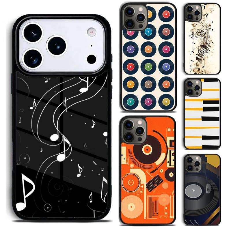 Minimalist Music Lover Phone Case for iPhone 17 16 15 Pro Max Air 14 13 12 11 Plus Shockproof Capa Cover