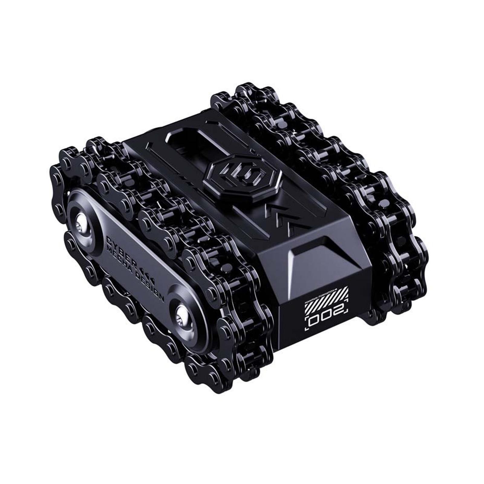 

Вращающийся скользящий металлический спиннер-игрушка для снятия стресса и тревоги с портативным карманным дизайном чёрный