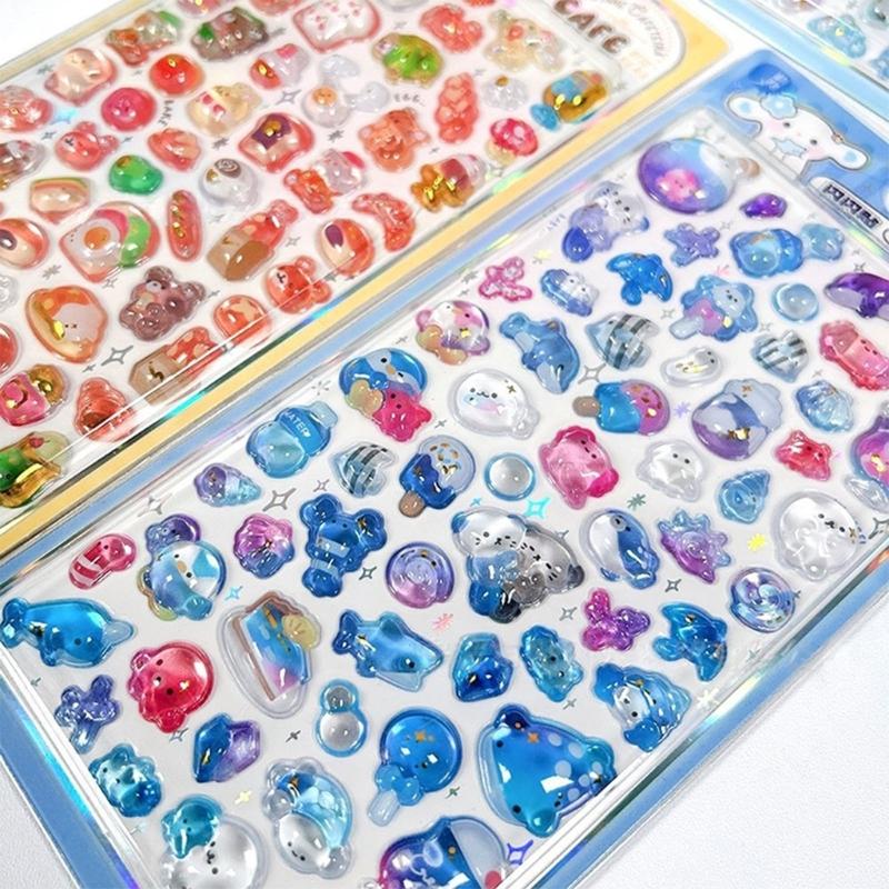 Food Grade Resin Sushi Raised Sticker for Child Sensory Play Creative Learning and Decorative Use