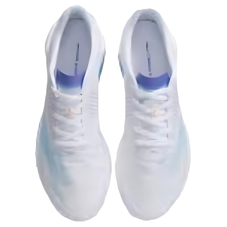 New LiNing Super Light 20 Cushioned Slip Resistant Abrasion Resistant Low Top Casual Running Shoes Men's White Blue ARBT001-6