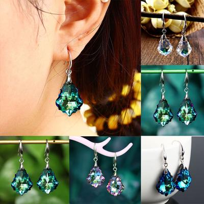 New Gemstone Vintage Party Jewelry Rhinestone Dangle Drop Earrings Engagement Wedding