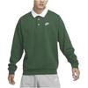 Nike Club Fleece Long Sleeve Polo Shirt Green DX0538-323
