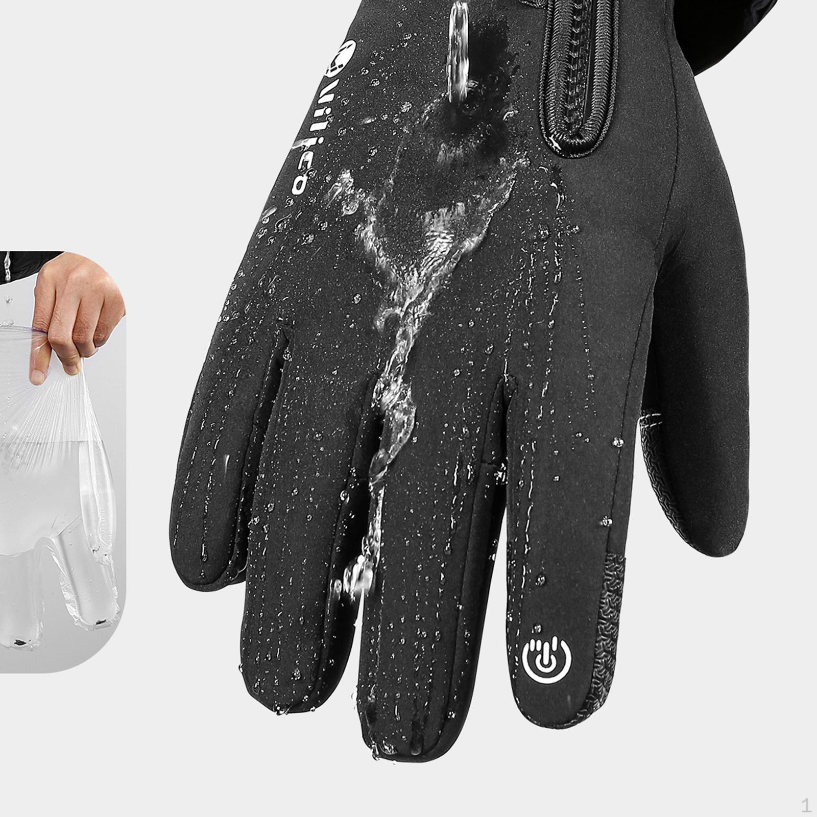 Biking Gloves Winter Touch Screen Lightweight Warm Thermal for Men Skating L