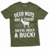 Men's Funny Deer Nuts Are Cheap Humor Shirt Birthday Gifts Hunting Hunter Papa Grandpa Dad Shirts