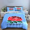 England Rugby Red Rose Design Bedding Set (1 Duvet Cover, 2 Pillowcases, Duvet Not Included) Sofas