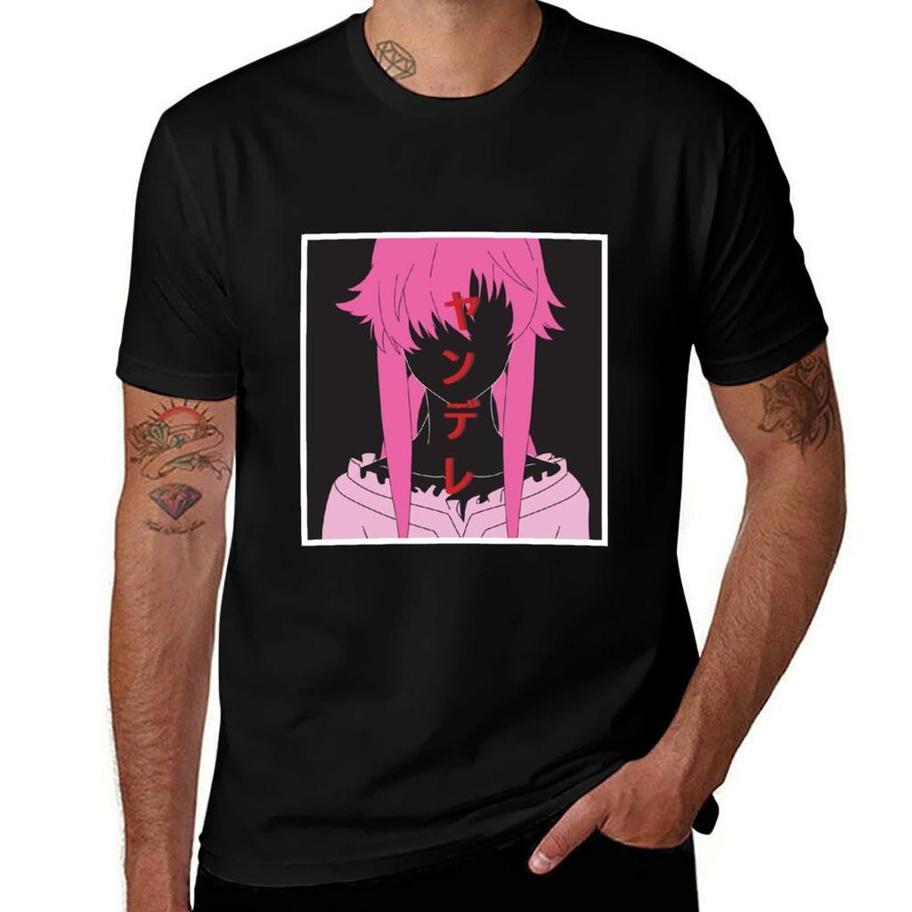 Yuno Gasai ''Yandere'' T-Shirt Basic Simple Casual Short Sleeve Tee