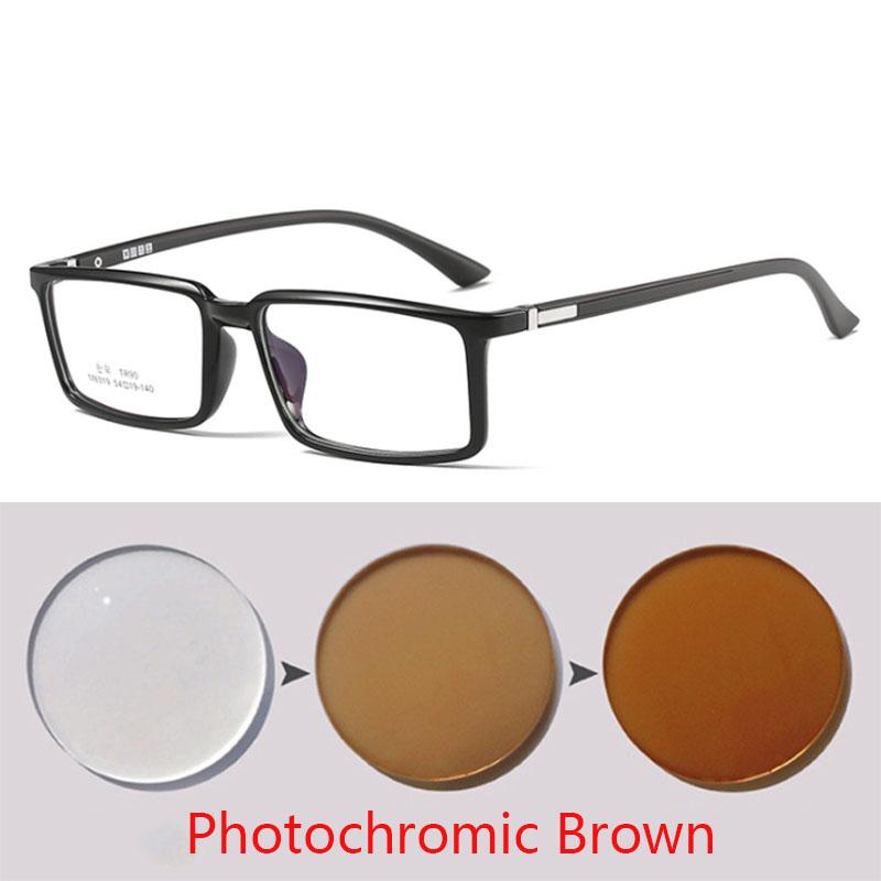 Men Square Nearsighted Eyeglasses Spring Hinges Unisex Oval Prescription Spectacle 0 -0.5 -1.0 -2.0 To -6.0 -7.0