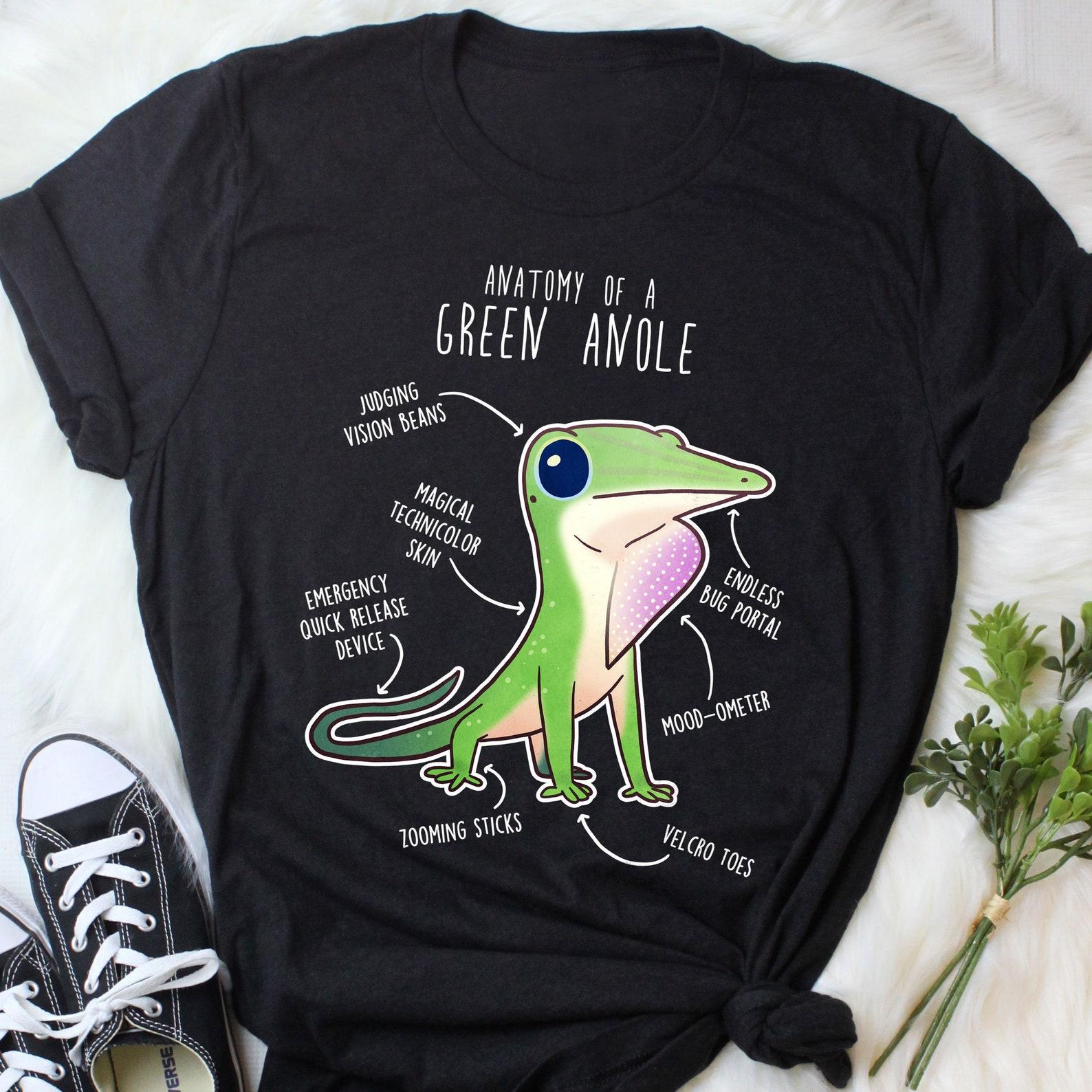 Green Anole Shirt, ,  Tshirt, Pet Reptile Lover Gift, Funny Lizard T-Shirt Cute American Chameleon Tee Carolina Anole Mom Anole Dad 140