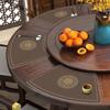 New Chinese Leather Placemat Waterproof Oil-Proof Insulation Dinning Table Placemat Hotel Round Table Dining Mat Fan-Shaped Dustproof Mat