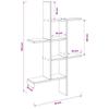 Wall Shelf Artisan Oak 61 x 15 x 102 cm Engineered Wood