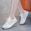 Women's Breathable Sports Single Shoes Spring Casual Mesh Flyknit Sneaker Lightweight Little White Shoes 36-40