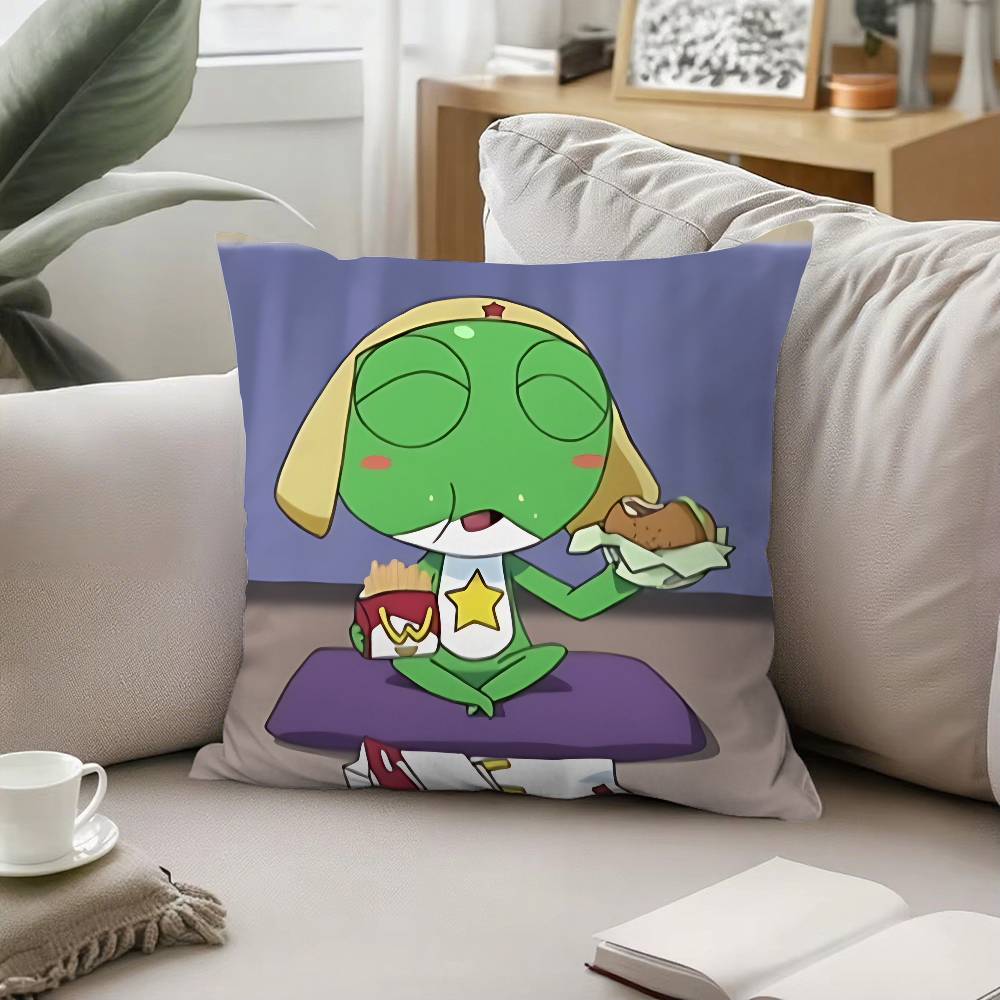 Keroro Sgt. Frog Throw Pillow Covers Pattern Cushion Cover Suitable For Sofa Bedroom Car Pillow Cover
