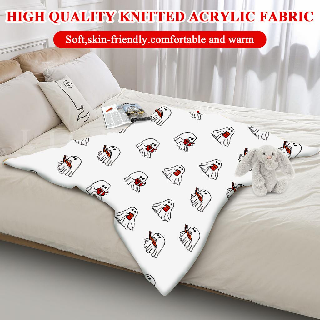 Cute Reading Blanket, Halloween Reading Blanket 50 60 Inch, Cute Fall Blanket Gift For The