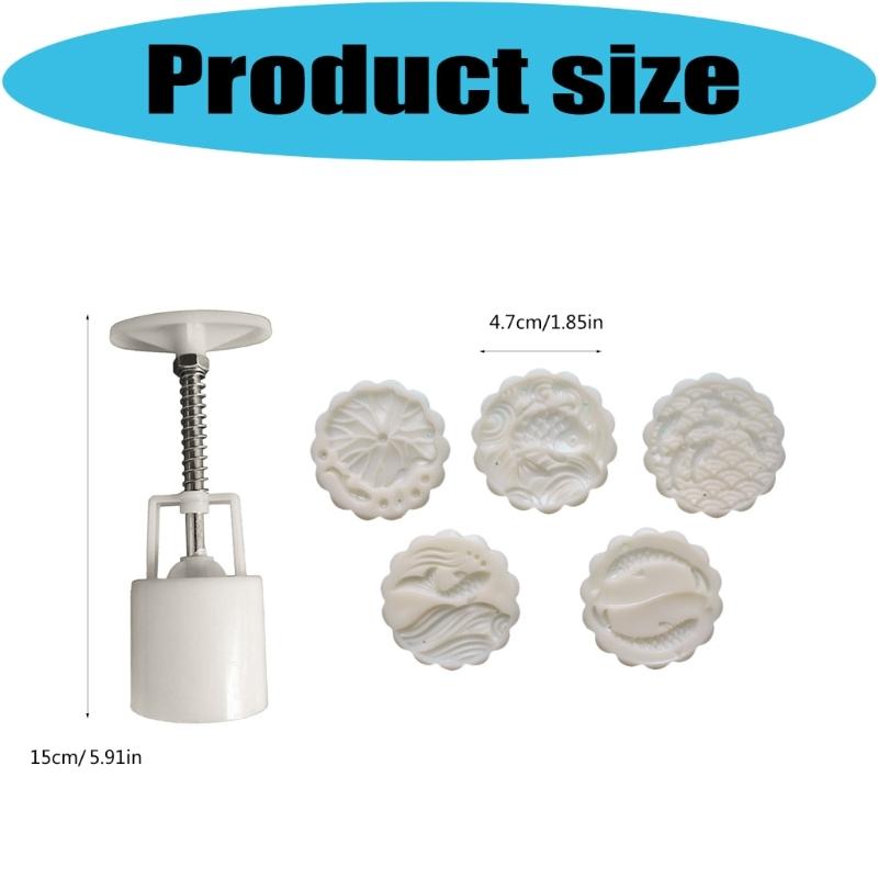 Mooncakes Molds Cookie Stamps Dessert Baking Tool Hand Pressure Chinese Pastries Mould for Celebration and Gatherings